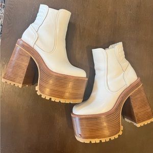 Jeffery Campbell White Platform Boots
